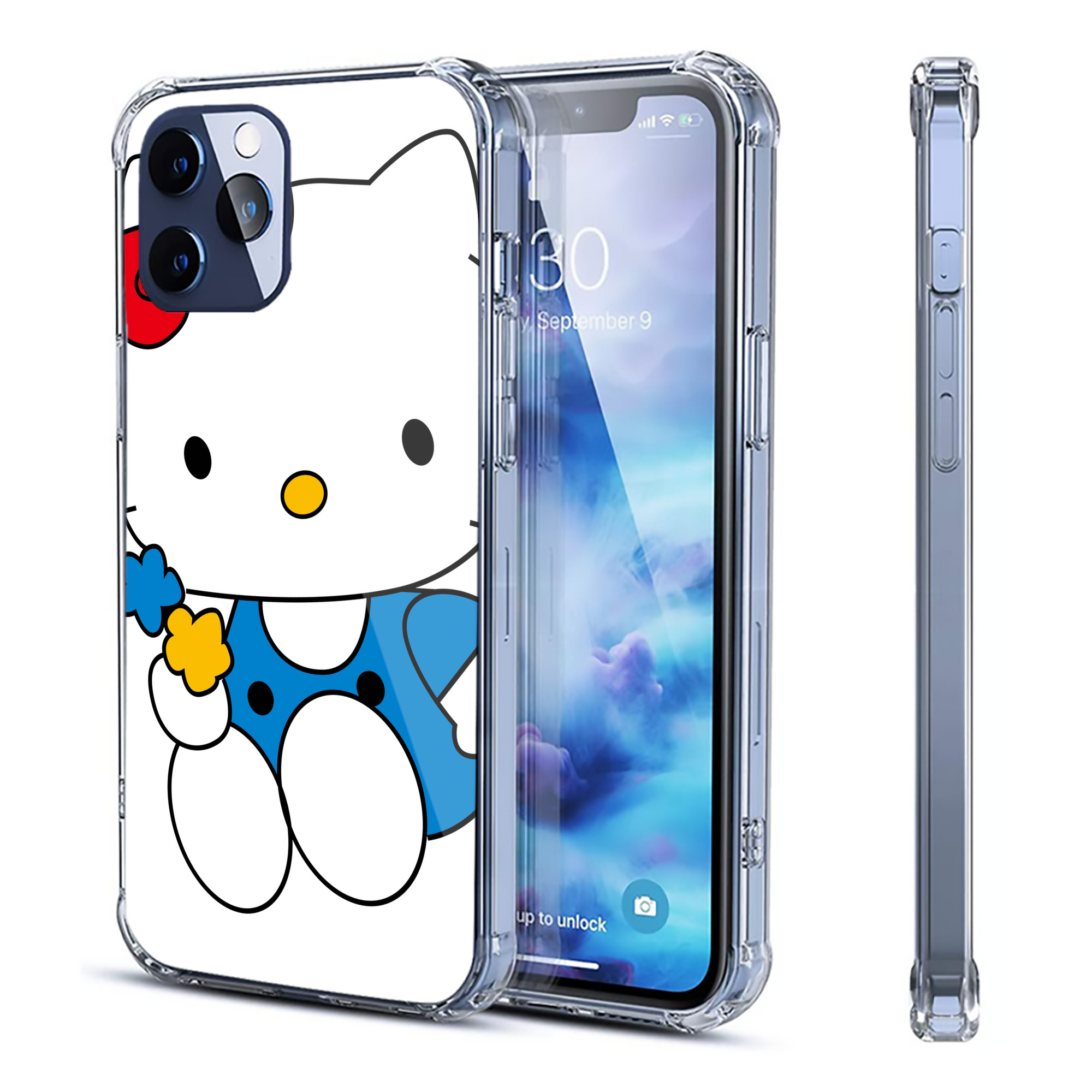 （画像用） Hello Kitty ハローキティ 【iPhone 12シリーズ対応】透明スマホケース（クリアソフトケース）